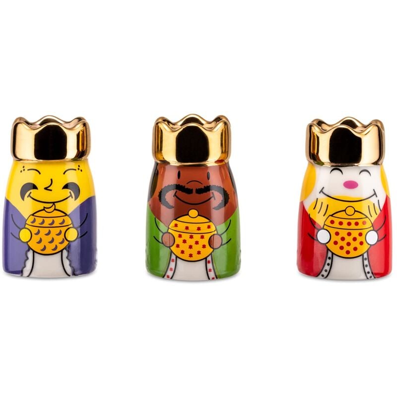 foto del prodotto amgi10set1 - set completo di statuine dei re magi di design in porcellana decorato a mano, 3 pezzi - alessi
