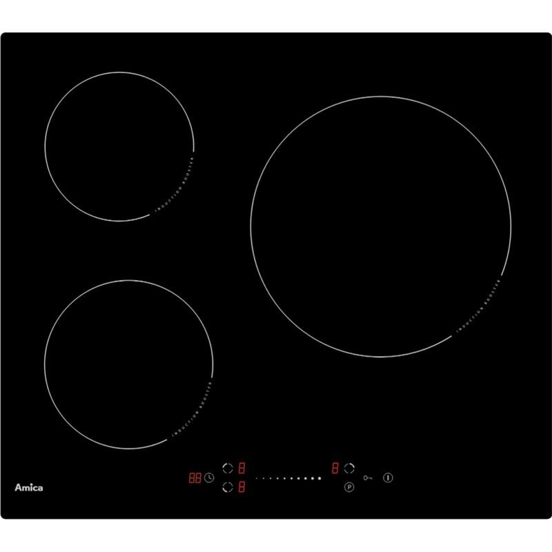 foto del prodotto amica piano cottura a induzione 60cm 3 fuochi 7000w gp371