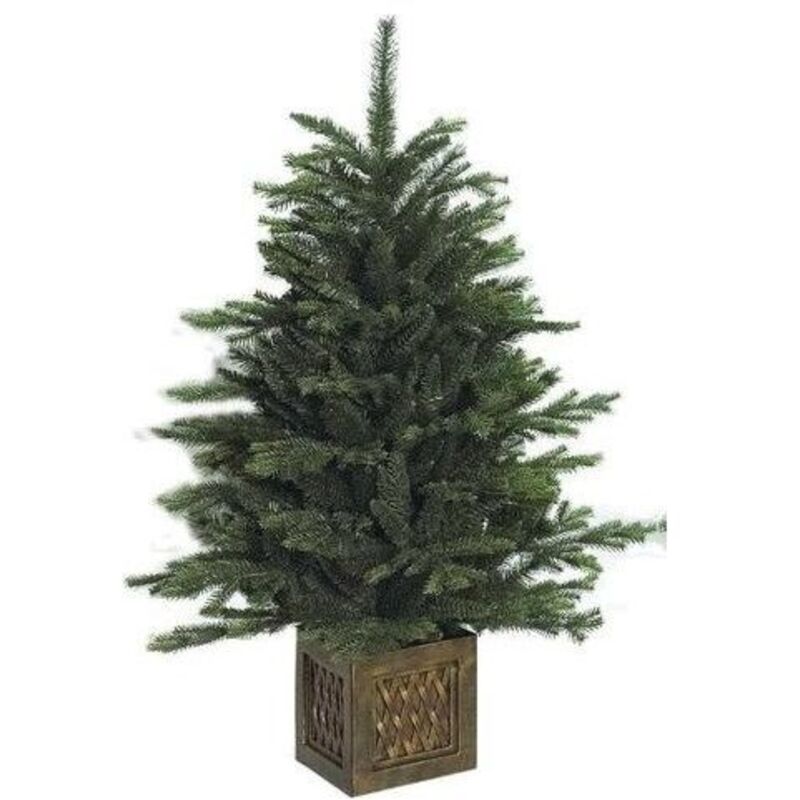 foto del prodotto amicasa - albero di natale sintetico pinetto con vaso. cm 100. pe pvc. 008351
