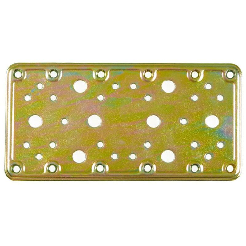 foto del prodotto amig piastra di fissaggio 503 12124 bicromato dorato acciaio 200 x 100 mm 