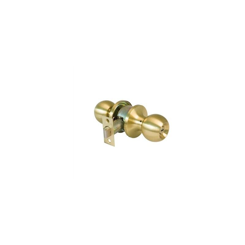 foto del prodotto amig pomolo tondo con chiave e serratura, ottone opaco, mod. 610 11125 amico
