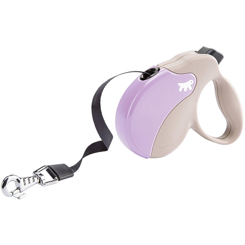 foto del prodotto amigo tape guinzaglio allungabile con fettuccia estensibile. 4 misure, vasta gamma colori.. variante mini misure 12 x 3 x h 10 cm lilla
