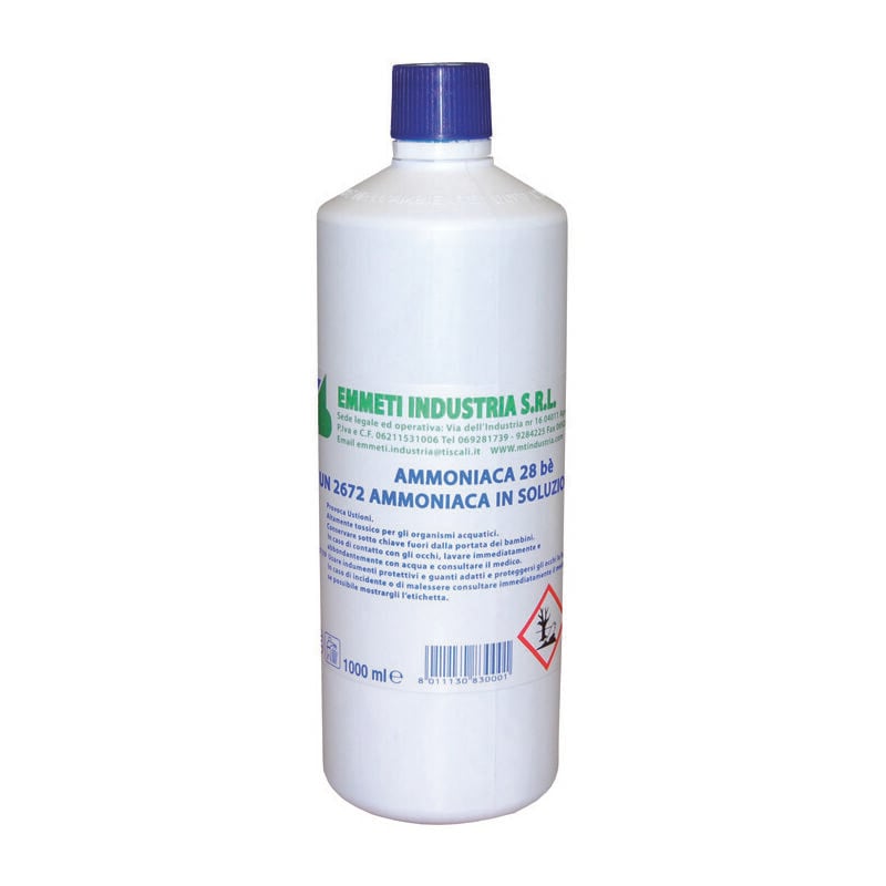 foto del prodotto ammoniaca in soluzione al 30 per uso professionale lt.1
