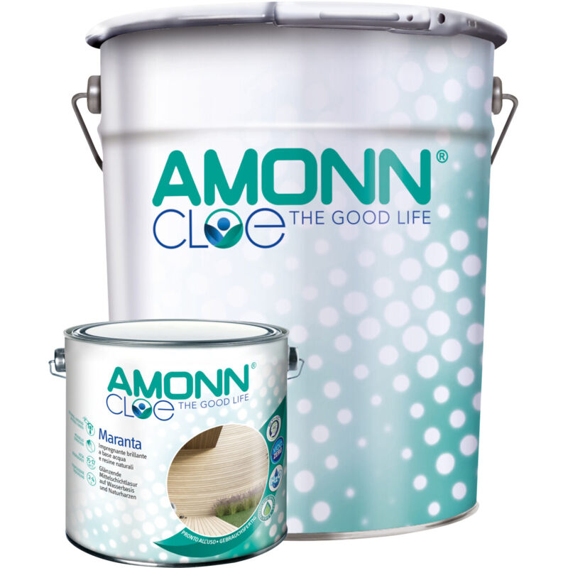 foto del prodotto amonn cloe maranta impregnante brillante base acqua resine s71 bianco luce 2.5 lt
