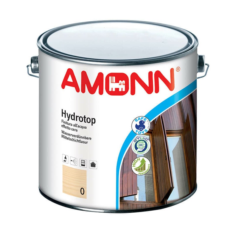 foto del prodotto amonn hydrotop finitura all acqua effetto cera colore betulla 2,5 lt