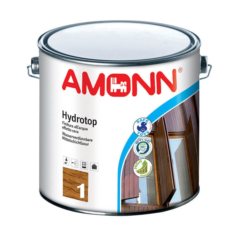 foto del prodotto amonn hydrotop finitura all acqua effetto cera quercia 2.5 litri