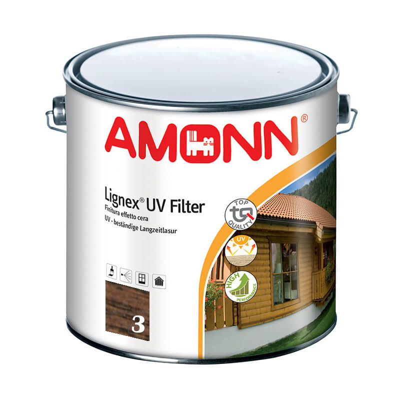 foto del prodotto amonn lignex uv filter finitura effetto cera castagno 03 lt 0.75