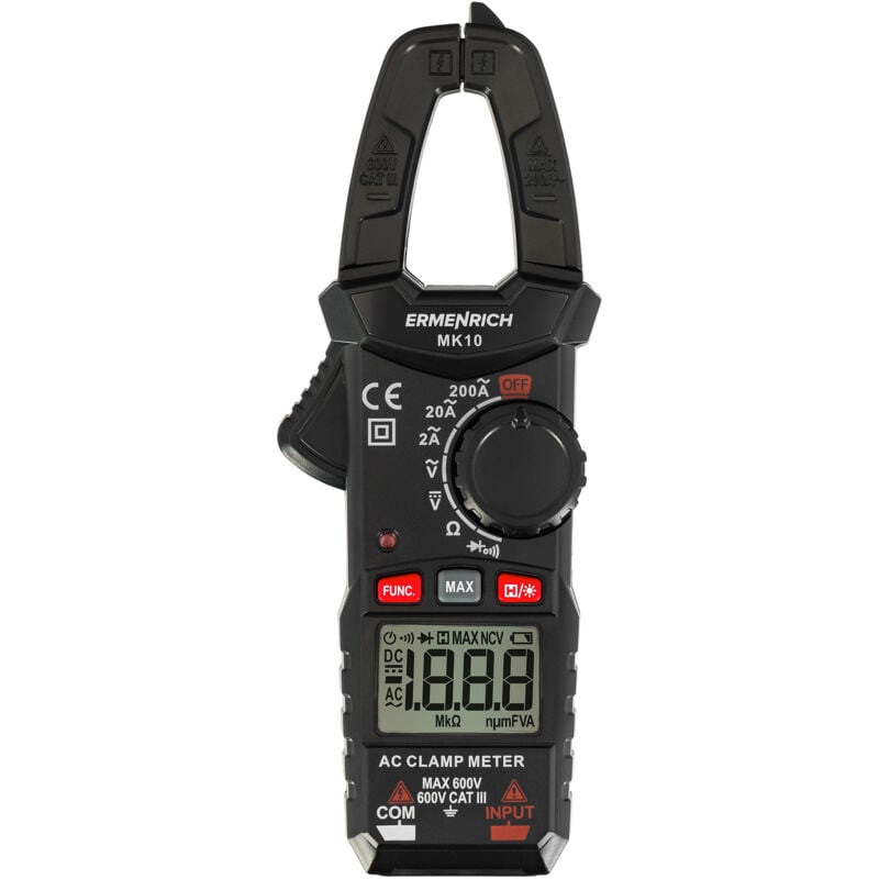 foto del prodotto amperometro de pinza digitale ermenrich ping mk10