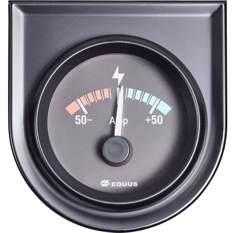 foto del prodotto amperometro equus 842052 strumento da incasso campo di misura 50 50 a standart giallo, rosso, verde 52 mm