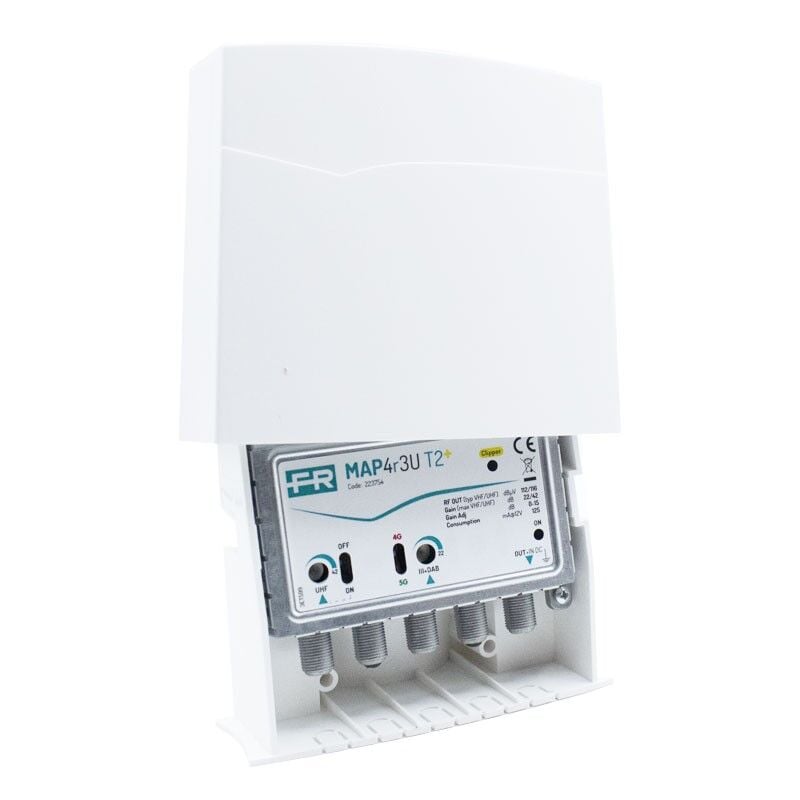 foto del prodotto amplificatore da palo fracarro 2 ingressi bande iii dab,uhf 22 42db 223754