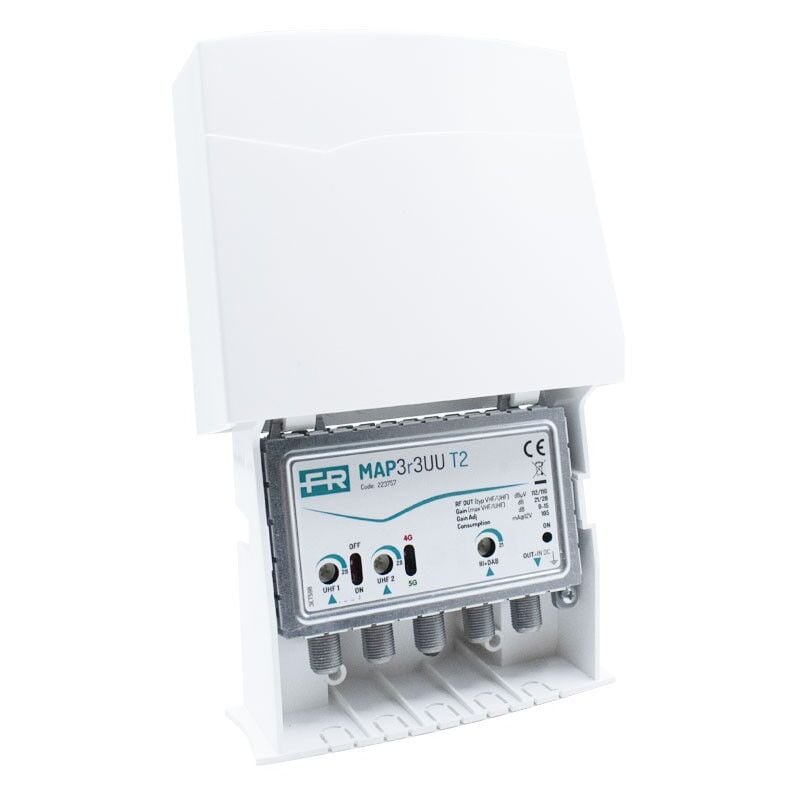 foto del prodotto amplificatore da palo fracarro 3 ingressi bande iii dab, uhf, uhf 21 28db 223757