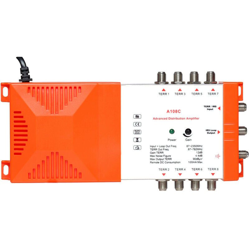 immagine 0 del prodotto amplificatore di distribuzione professionale a 8 vie con loop irs amplificatore di distribuzione tv e radio terrestre amplificatore di segnale
