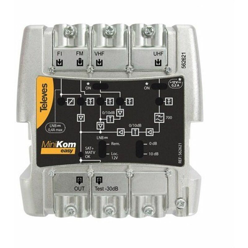 foto del prodotto amplificatore minikom 4e 1s easyf fm vu fi