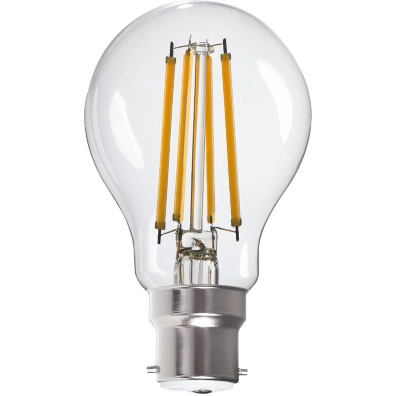 foto del prodotto ampola led filamento a60 b22 12w bianco caldo vetro trasparente dimmabile