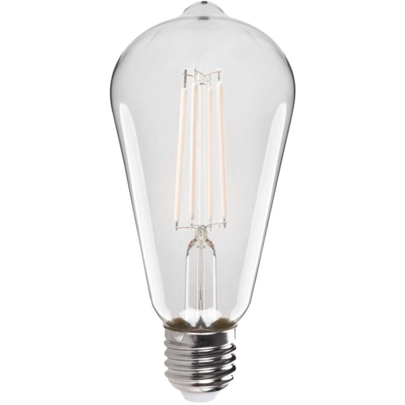 foto del prodotto ampola led filamento st64 e27 7w vetro trasparente bianco caldo