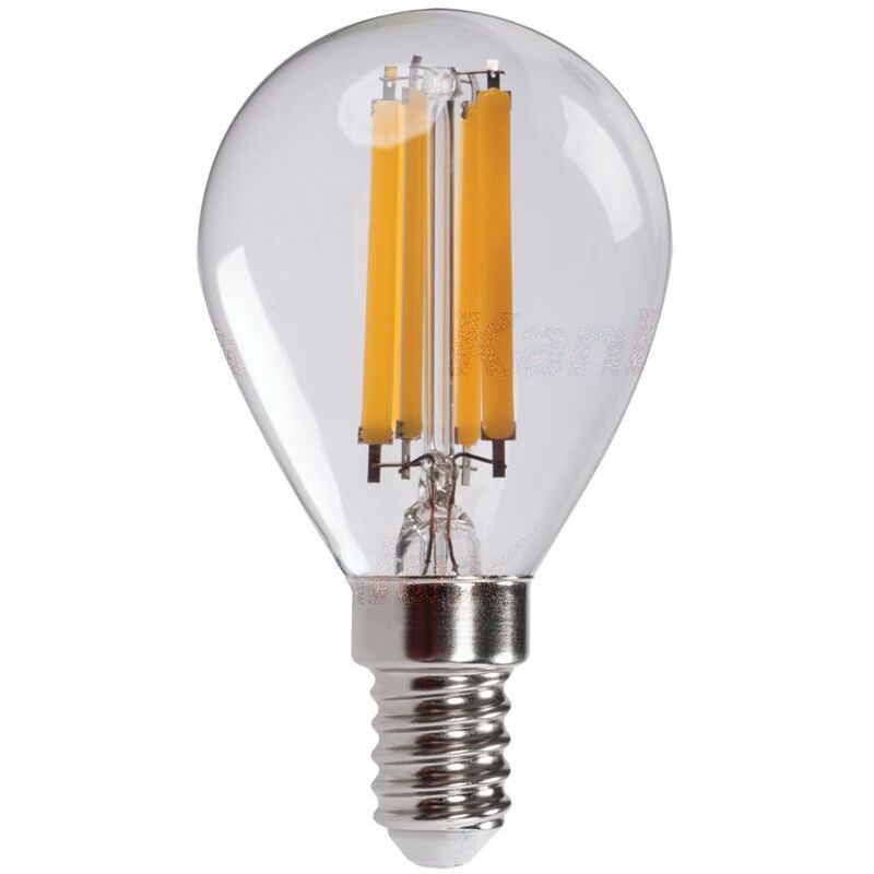 foto del prodotto ampola led globe g45 e14 6w bianco caldo vetro trasparente