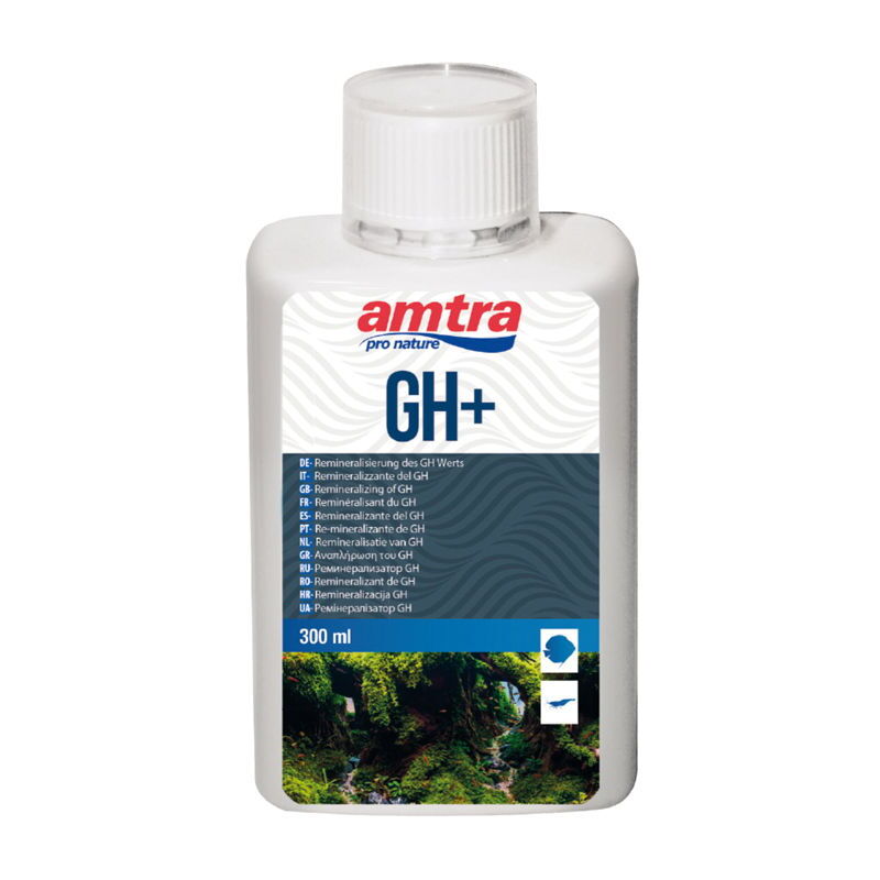 foto del prodotto amtra gh pi mangime complementare di sali per reintegrare la durezza totale dgh dell acqua d acquario 1lt