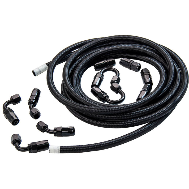 foto del prodotto an6 6an nylon stahl geflochtene lkraftstoff linie schlauch end adapter 5m topan6 6an nylon stahl geflochtene lkraftstoff linie schlauch end adapter