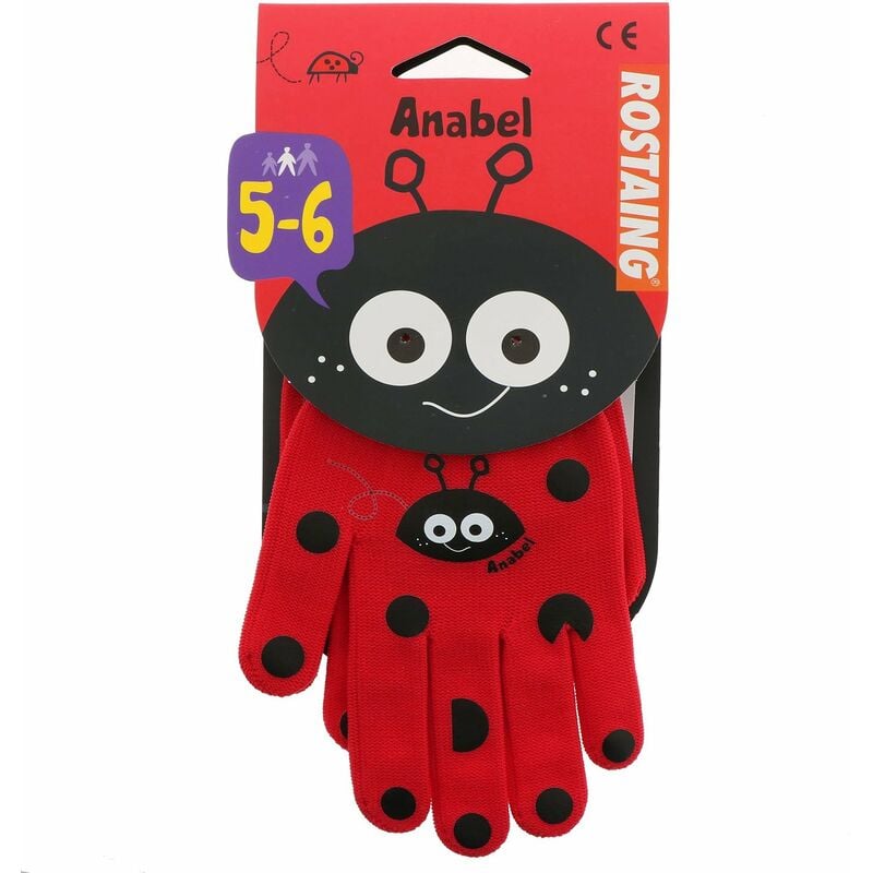 foto del prodotto anabel children s gloves for girls gardening girls, taglia 5 6 anni rostaing