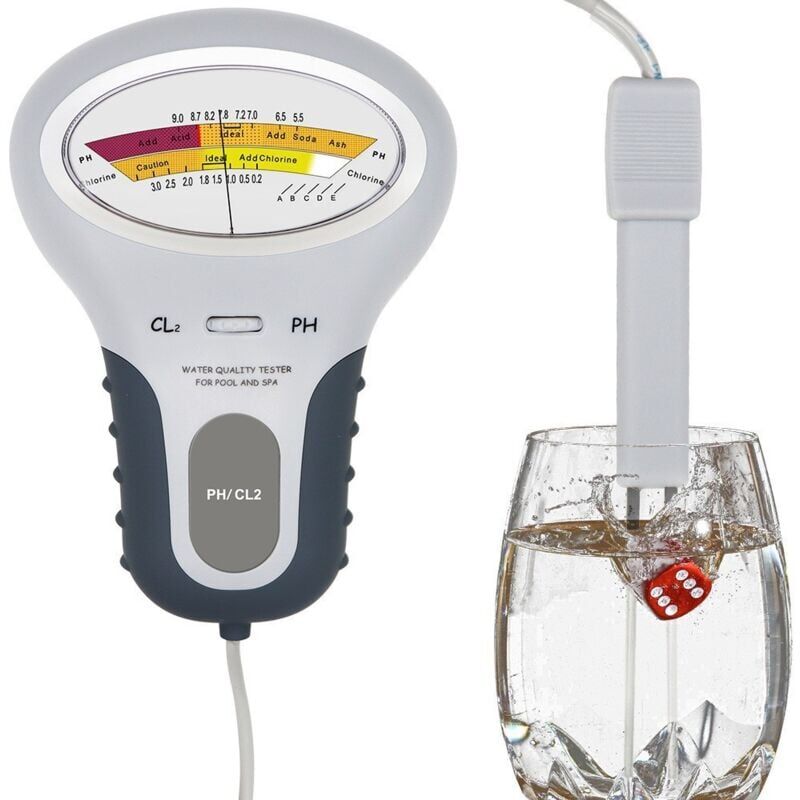 foto del prodotto analizzatore di cloro e ph pc-102b cl2 con sonda analizzatore della qualità dell'acqua per piscina, spa