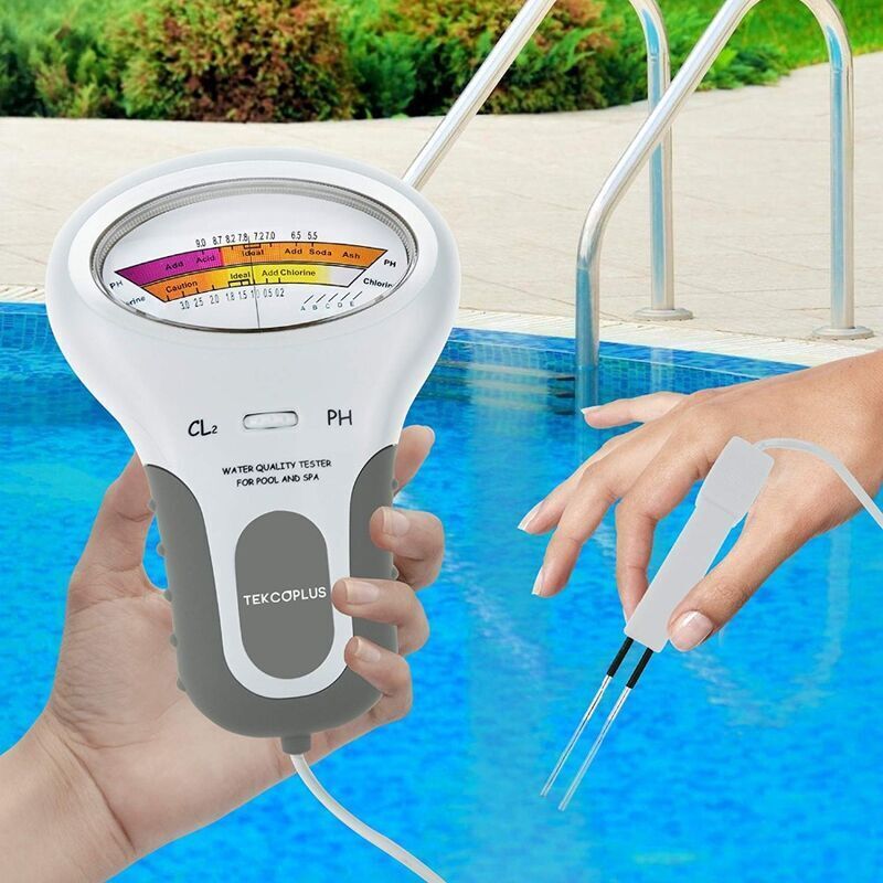 foto del prodotto analizzatore di qualit dell acqua, tester digitale per cloro e ph cl2 per piscine, analizzatore di qualit dell acqua termale con sonda per piscine