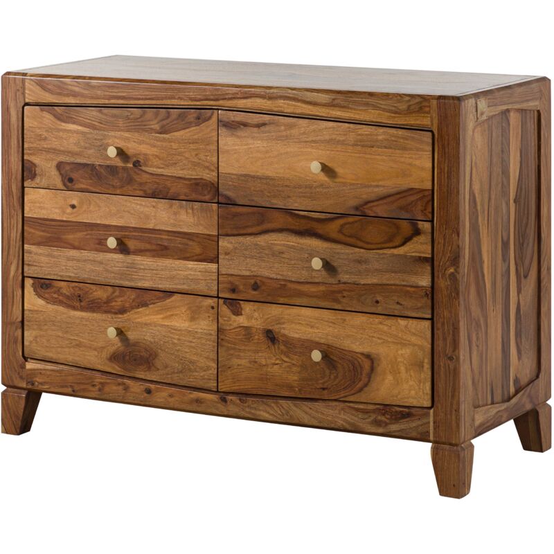 foto del prodotto ancona 120 credenza in legno di sheesham laccato marrone 110x45x80