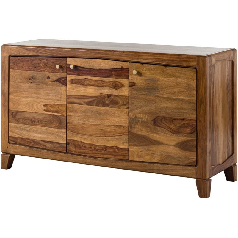 foto del prodotto ancona 121 credenza in legno di sheesham laccato marrone 140x45x80