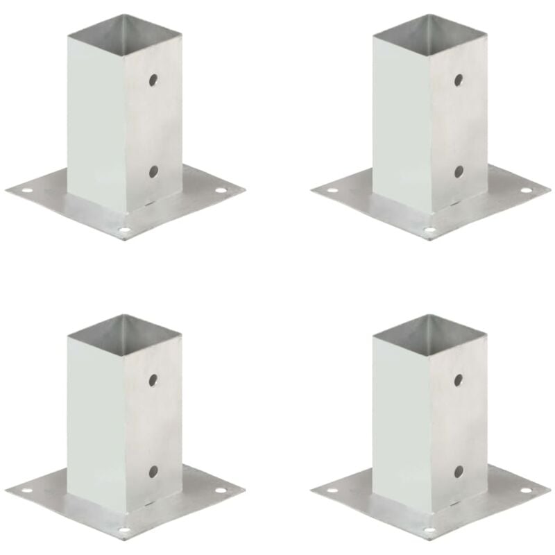 foto del prodotto ancoraggi pali 4 pz in metallo zincato varie dimensioni dimensioni 71 mm
