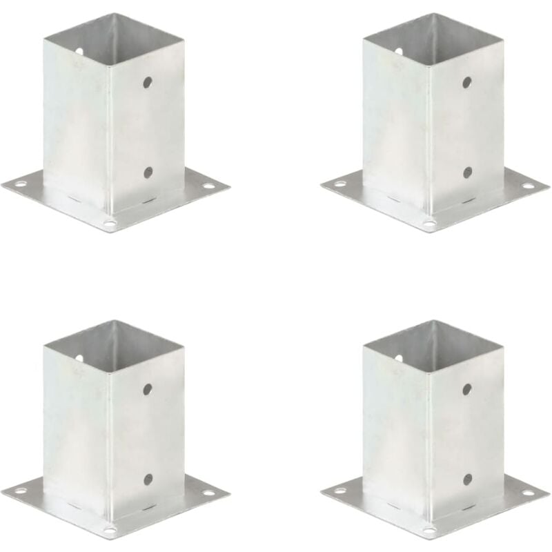 foto del prodotto ancoraggi pali 4 pz in metallo zincato varie dimensioni dimensioni 91 mm