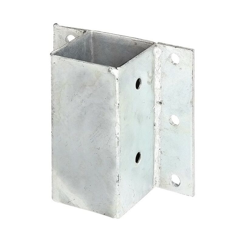 foto del prodotto ancoraggio murale metallico quadrato 9 x 9 x 15 cm, ideale per il giardino.