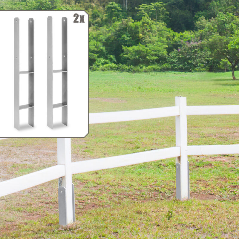 foto del prodotto ancoraggio per palo staffa per palo supporto per palo h anchor 600mm 81 mm 2 pezzi swanew