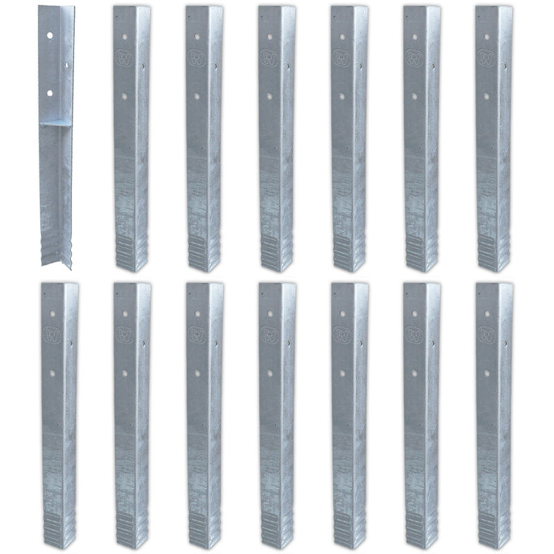 foto del prodotto ancoraggio per parco giochi solidlock - set di per altalena, ancoraggio profilo angolare per staccionata pali in legno - 14 pezzo - wickey