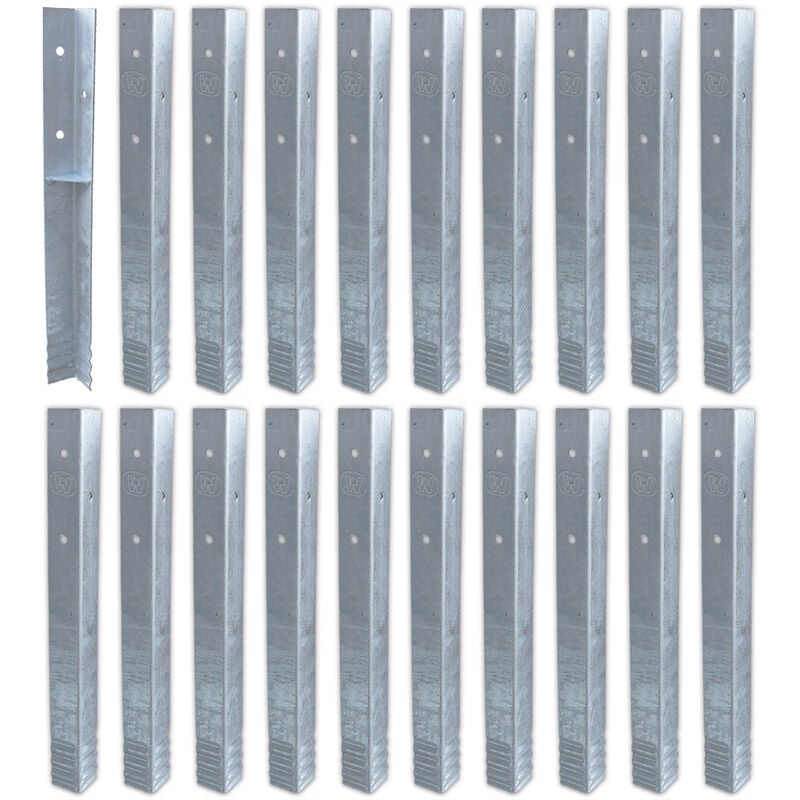 foto del prodotto ancoraggio per parco giochi solidlock - set di per altalena, ancoraggio profilo angolare per staccionata pali in legno - 20 pezzo - wickey