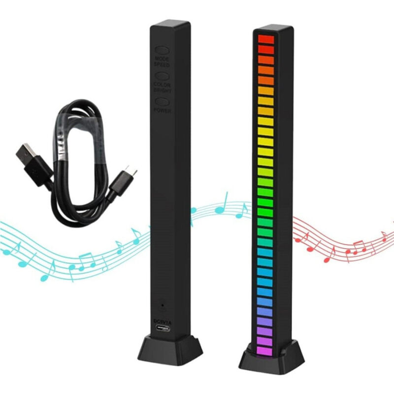 foto del prodotto andowl barra luminosa luci led rgb 32 strisce led con 18 colore sala giochi pc tv auto 