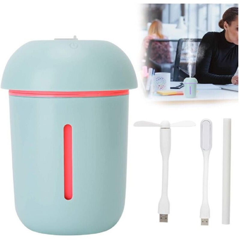foto del prodotto andowl mini umidificatore 3 in 1 portatile con luce a forma di fungo camera auto q a241 