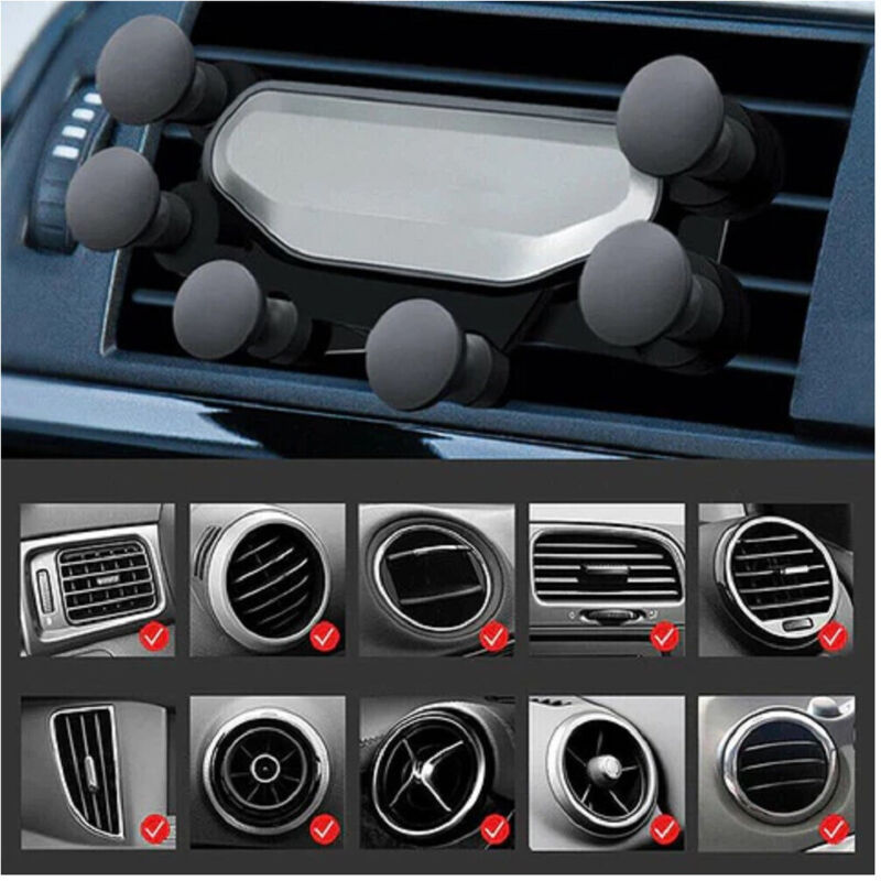 foto del prodotto andowl portacellulare auto universale griglia di ventilazione 6 punti fissaggio q zj018 