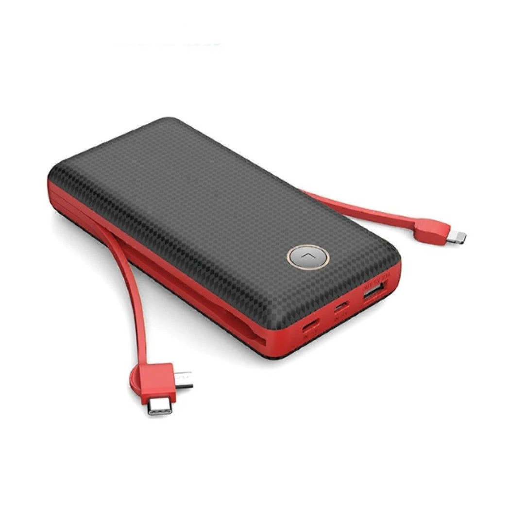 foto del prodotto andowl power bank portatile q t70 3in1 20000mah batteria mobile ricarica rapida luce led 