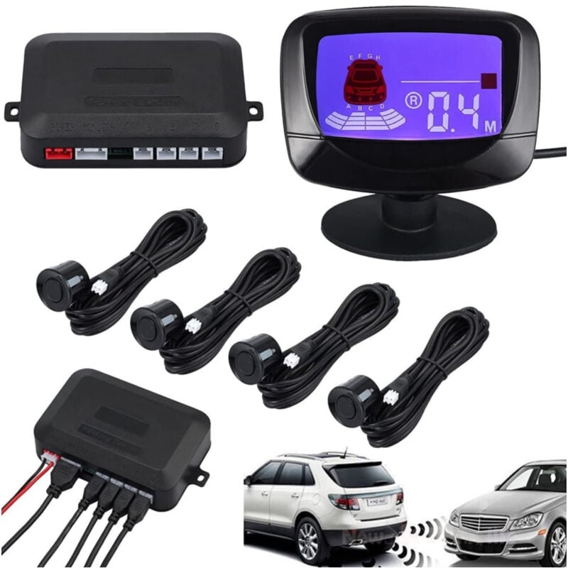 immagine 0 del prodotto andowl sensore di parcheggio auto sistema a 4 sensori display led ad ultrasuoni q ca202 