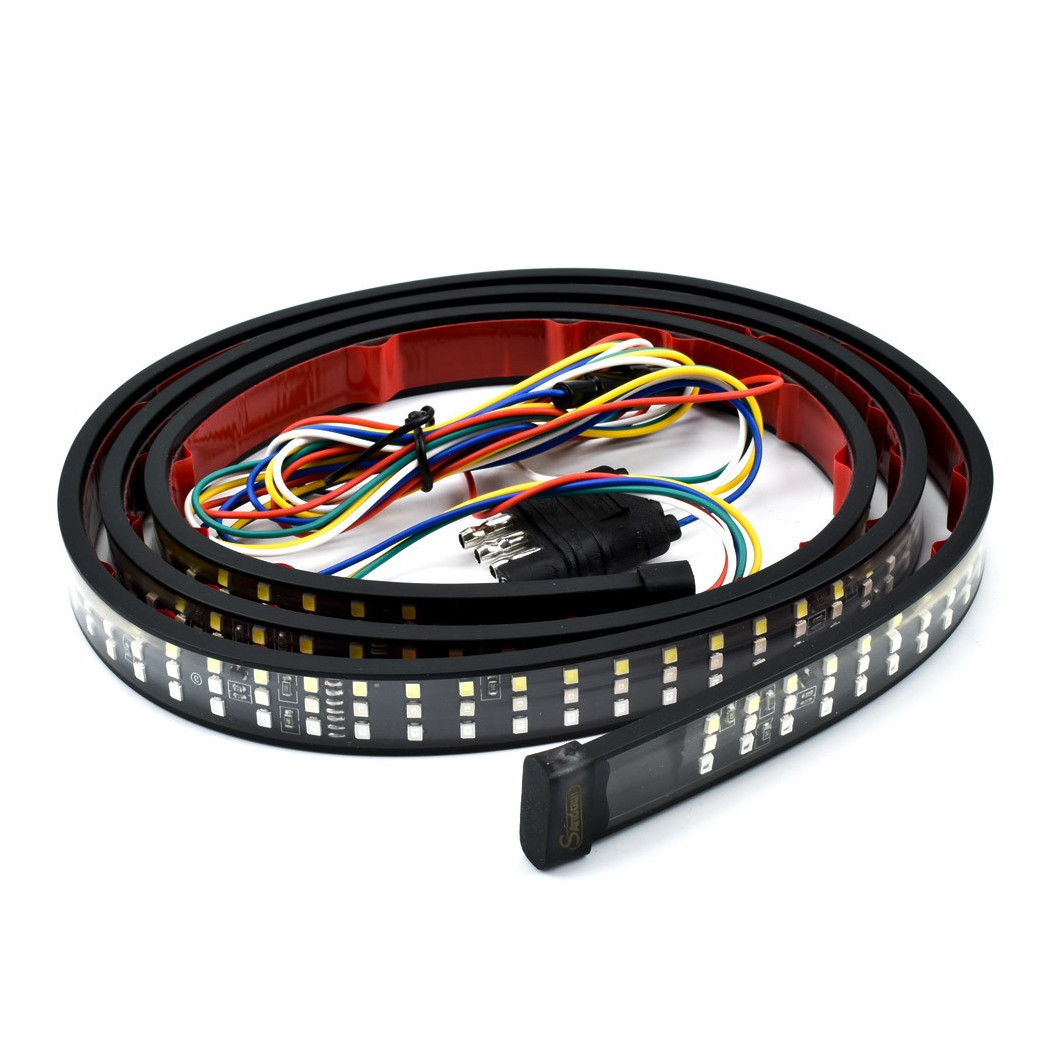 foto del prodotto andowl striscia led autoadesiva illuminazione rossa gialla bianca 1.5mt auto q led2800 