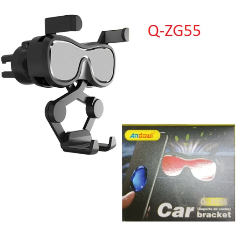 foto del prodotto andowl - supporto mobile per auto q-zg55 portacellulare attacco presa aria rotazione 360 -