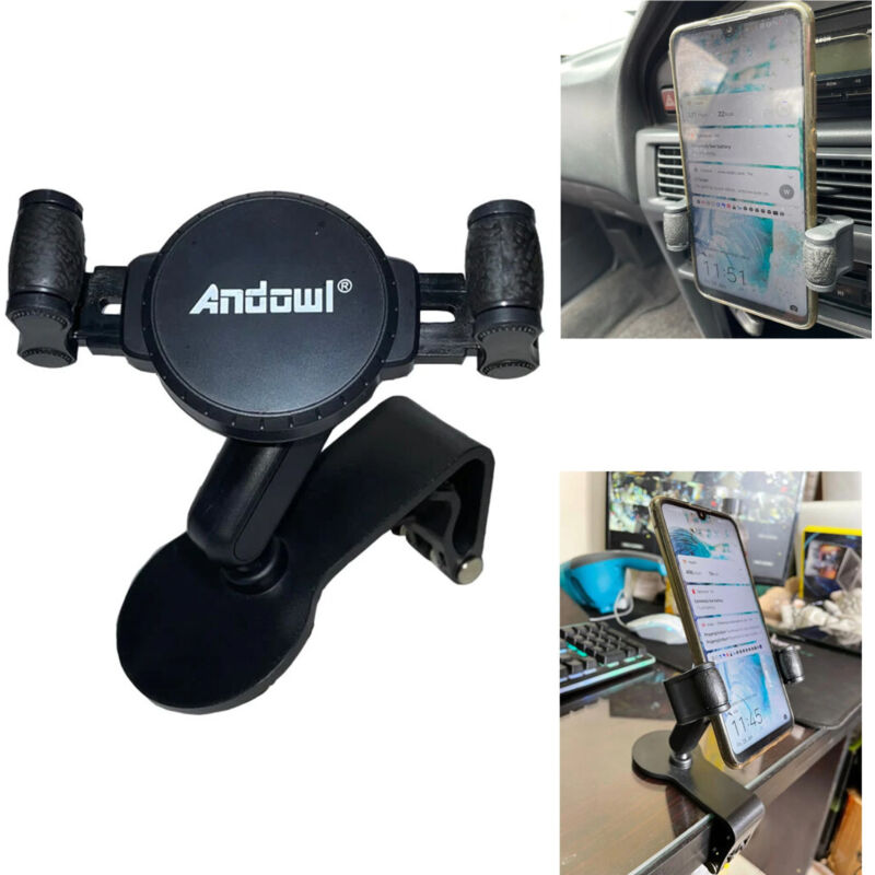 foto del prodotto andowl - supporto per auto cellulare 4.0 6.5 ganci regolabili multifunzionale q-zj123 -