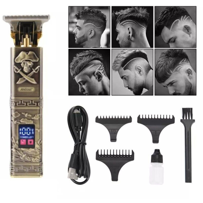 foto del prodotto andowl taglia capelli rasoio elettrico regola barba 3 pettini ricaricabile usb q tf51 