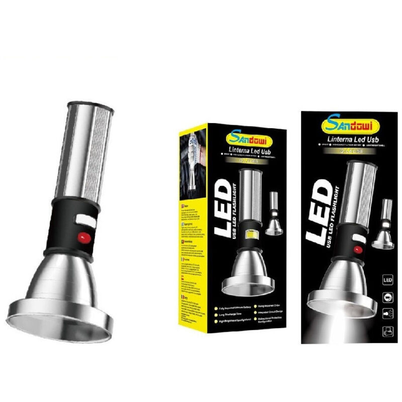 foto del prodotto andowl - torcia usb luce led lanterna accessorio per casa cantine per emergenze q-led68 -