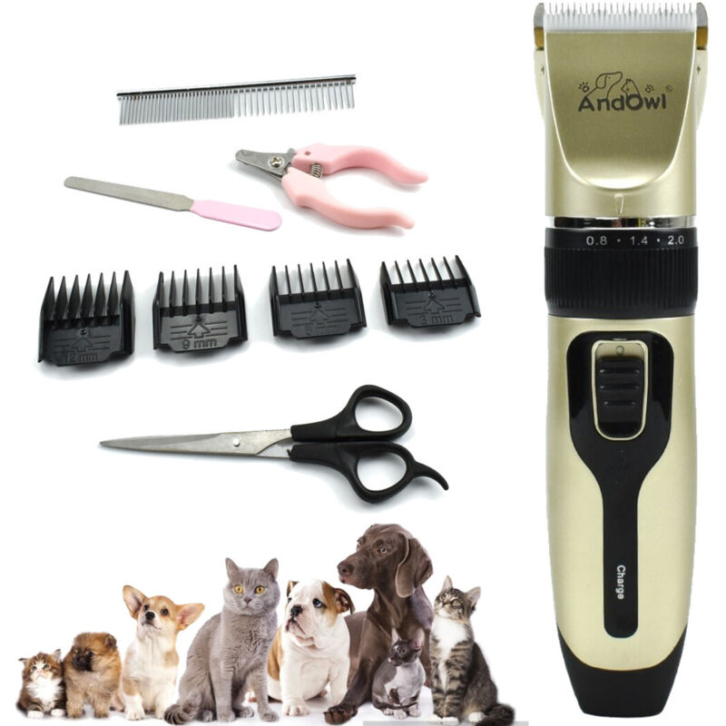 foto del prodotto andowl tosatrice elettrica professionale tagliacapelli q cw99 cordless per cani gatti 