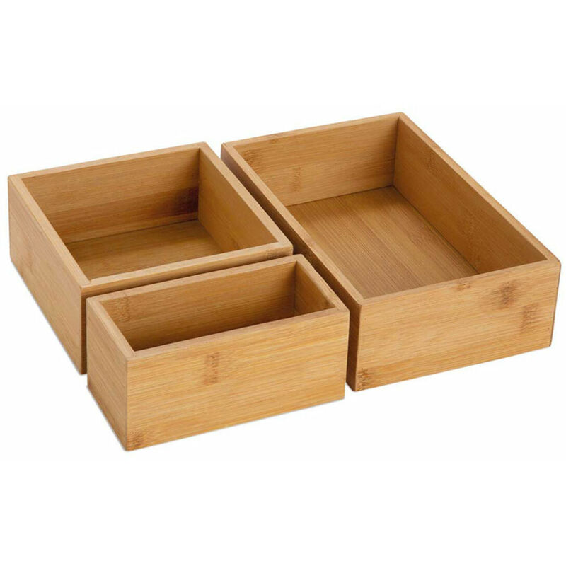 foto del prodotto andrea house set 3 scatole portaoggetti 30 x 23 x 7cm ax73022