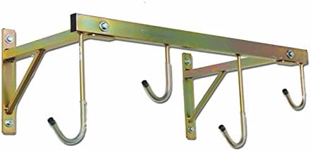 foto del prodotto andrys porta biciclette a parete a esterni e interni smontabile, con staffa di fissaggio e tubo frontale, con viti e tappi in pvc neri, in acciaio zincato, colore tropical oro, 78 x 37 x 28 cm, 4 posti