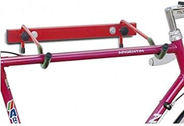 foto del prodotto andrys porta biciclette a parete salvaspazio con 2 braccia pieghevoli, in acciaio verniciato rosso, 45 x 7 x 8 cm, colore rosso, 1 posto