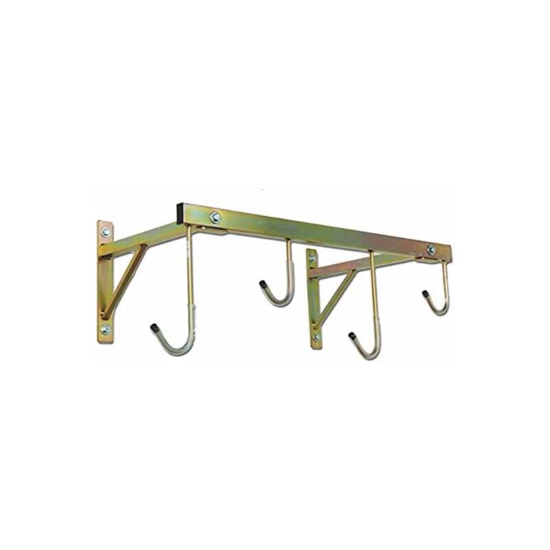 foto del prodotto andrys - porta biciclette a parete smontabile, con staffa di fissaggio e tubo frontale, con viti e tappi in pvc neri, in acciaio zincato, colore