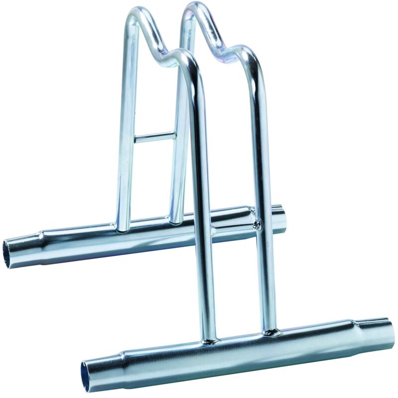 foto del prodotto andrys - rastrelliera porta biciclette 1 posto alto, con confica per collegare i porta biciclette, anche per bici con freno a disco, zincato a