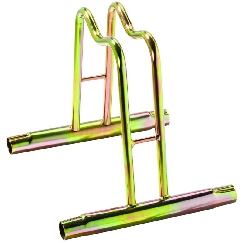 foto del prodotto andrys rastrelliera porta biciclette 1 posto alto, con confica per collegare i porta biciclette, anche per bici con freno a disco, zincato a